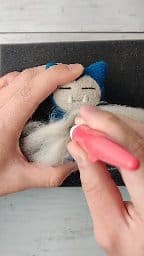 I made Snorlax from Pokemon with Satisfying Wool Art #snorlax #pokemon #art #crafts #oddlysatisfying | Kai Crafts