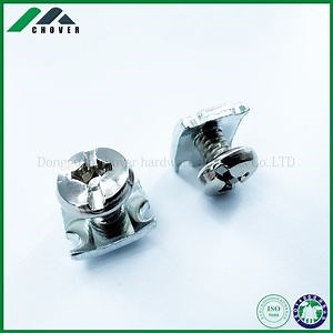 [Hot Item] Zinc Coating Iron Pan Head Square Washer Combination Screw Head Terminal Screws with Saddle Clamp for Wiring Terminals