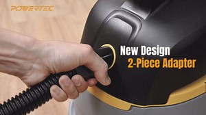 POWERTEC 70463 Shop Vac Hose Adapter Fittings for POWERTEC 70347/70356 Dust Collection Hose Kit & Vacuum Hose Connecting to 1-1/4" ID or 1" OD Ports, Designed for Sander, Miter Saw & Pocket Hole Jig