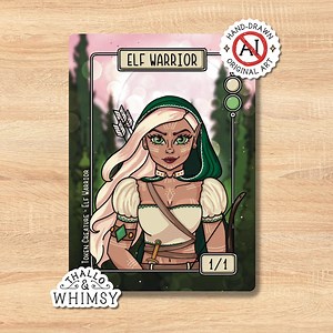 Elf Warrior MTG Tokens (5-pack) – Hand-illustrated White & Green, Commander EDH - Etsy UK