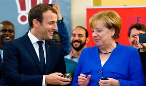 Trump Merkel and Macron chat at G20 summit