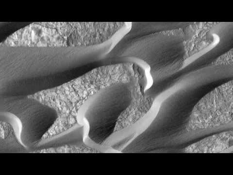 Mars: Dune & Ripple Migration in Nili Patera | NASA Mars Reconnaissance Orbiter FriendsofNASA.org: Nili Patera is a region on Mars in which sand dunes and ripples are moving rapidly. NASA's Mars Reconnaissance Orbiter continues to monitor this area every couple of months to see changes over seasonal and annual time scales. Here we see obvious activity over a span of less than two Earth years. Three prominent changes are obvious: 1) the dunes are migrating, with position differences of a few mete