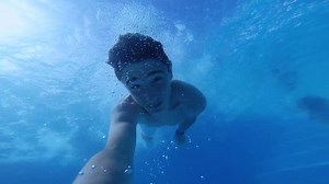 Happy Teenage Diving Swimming Pool Underwater Stock Footage Video (100% Royalty-free) 6415358 | Shutterstock