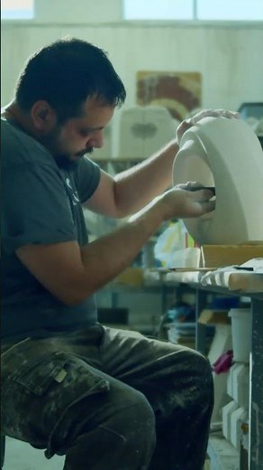 Witness the transformation of unique ceramic urns into exquisite masterpieces.