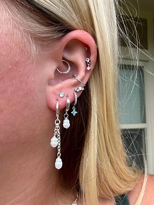 Sterling Silver Hoop Earrings Freshwater Pearl Dangle Wedding Jewelry Bridal Gifts Bridesmaid Earrings Silver Hoops Latch Back - Etsy