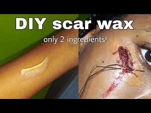Diy scar wax WITHOUT VASELINE and tutorial for sfx beginners for halloween makeup