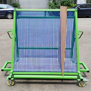 [Hot Item] Hollow Glass Transport Rack Cart with Wheels Glass Carrying Rack for Sale a Frame Harp Trolley
