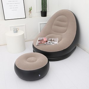 [Hot Item] Inflatable Lounge Chair with Ottoman Blow up Chaise Lounge Portable Lazy Sofa