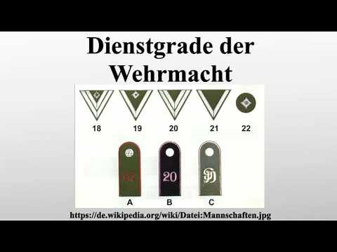 Dienstgrade der Wehrmacht