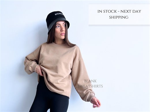 Beige Oversized Sweatshirt, Blank Sweatshirt for Printing, HTV Clothing, Blanks T-shirts, Camel Jumper, Unisex Sweater, Loungewear, Nude - Etsy UK