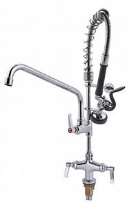 [Hot Item] Deck Mounted One Hole Pre-Rinse Unit with Add-on Faucet and Spray Gun