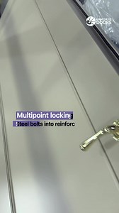 Hidden safe room or closet door with multipoint locking. Matte beige finish, reinforced steel core and frame. | Armored Doors