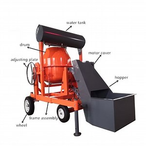 [Hot Item] Self Loading 500 Litre Hydraulic Hopper Petrol Industrial Concrete Cement Mixer Machine Pump