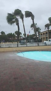 Storm surge… In a pool. This is the Driftwood pool on Ocean Boulevard in Myrtle Beach. | Chief Meteorologist Jamie Arnold-WMBF