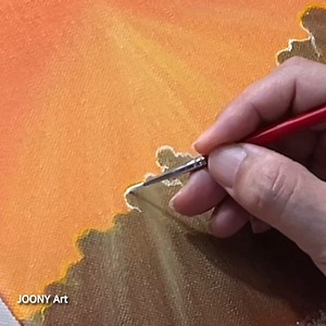 Sunset Seascape Acrylic Painting #art #painting #acrylicpainting | Joony art