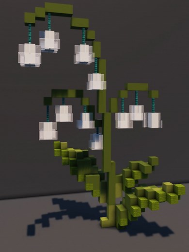 Rebuilding minecraft flowers - Lily of the valley Minecraft giant flower cute build tutorial #minecraft #minecraftbuilding #minecrafttutorial