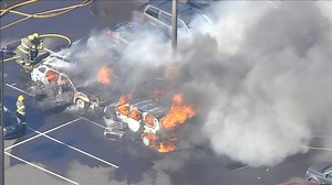 6 cars erupt into flames near Philadelphia Mills