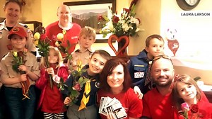 Group that delivers Valentine's Day gifts to senior citizens gets a big surprise