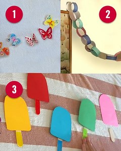 戮 Three toddler craft hacks you need to try—courtesy of Alina Kom and her favorite VELCRO® Brand Sticky Back Dots! These crafts are fun, fuss-free, and full of VELCRO® Brand magic.  曆 DIY butterfly craft + playroom decal  Colorful garland for parties or wall décor  Ice cream matching game for learning through play #CraftWithKids #ToddlerDIY #KidsCrafts #CreativeKids #CraftingWithKids | Velcro Brand | Facebook