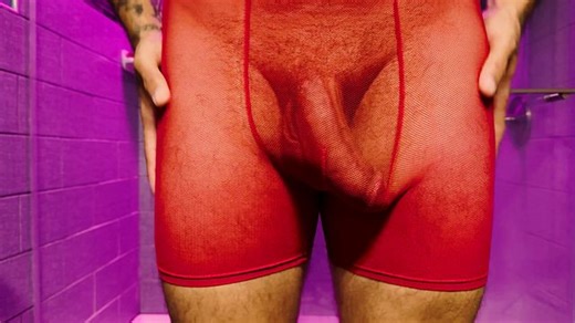 Transparent Briefs Bulge Check in the Locker Room