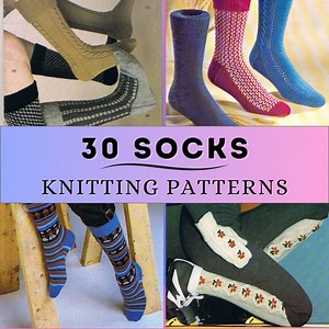 Socks Knitting Pattern Mens Womens Colorwork Socks Basic Winter Knit Family Knee Socks 3 Ply Knitting Magazine Patons Bundle 70s Vintage PDF - Etsy