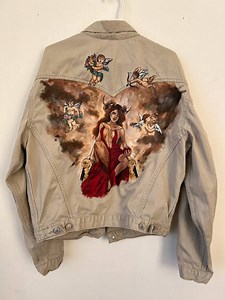 Custom Jacket, Hand Painted Jacket, Purple Denim Jacket, Handpainted Denim Jacket, Customized Denim Jacket, Purple Jean Jacket - Etsy Canada