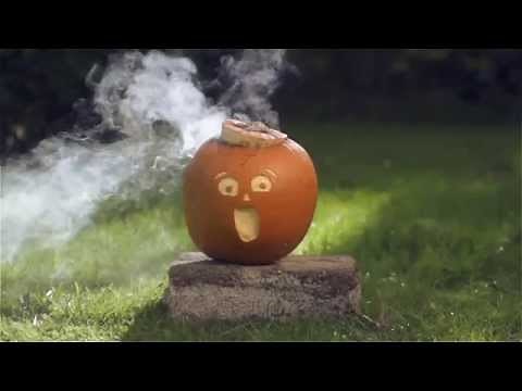 Exploding pumpkin with fireworks!!!