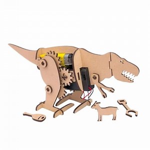 Diy Motorized Dino Stem Kit Dino Bot   Diy Motorized Robot Craft Kit Made From Laser Cut Wood   Engineering Toy For Kids And Adults   Rs5846