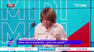 Seins nus à la piscine : pour ou contre ? 🗣"Il y a une pression sur la tenue des femmes, que ce soit la longueur des jupes, la taille du décolleté... Il n'y a pas de raisons que les femmes ne soient pas topless comme les hommes" estime Catherine Rambert dans #EstelleMidi 🕛 | Estelle Midi