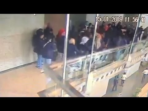 CCTV shows moment floor collapses at Indonesian stock exchange