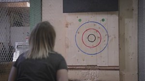 Slow Motion Footage Girl Throwing Axe Stock Footage Video (100% Royalty-free) 1032826562 | Shutterstock