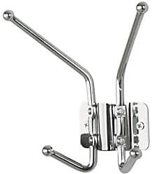 Safco Products 4160 Wall Rack Coat Hook, 2-Hook, Chrome