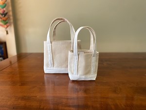 Tiny & Mini Canvas Tote Bags: Creamy White Cotton Gift or Lunch Tote. AA Al-anon Book Bag. - Etsy