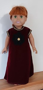 Velvet Holiday Dress for 18" Doll - Etsy