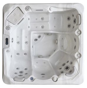 [Hot Item] Rectangular Swim SPA with Touchscreen Panel 5 Person Acrylic Hot Tub Outdoor European Hydro Massage Whirlpool SPA