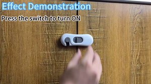 2 Pack Freezer Lock, Refrigerator Lock, Strong Bonding Freezer Door Lock, Fridge Locks for Cabinets and Drawers, Cupboard, Oven, Closet, Easy to Install, White