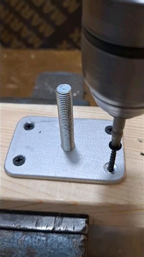 Attach Metal Bolt Into Wood #howto #woodworking #carpentry #shorts #tutorial #diy