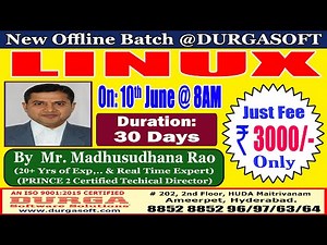 LINUX Offline Training @ DURGASOFT