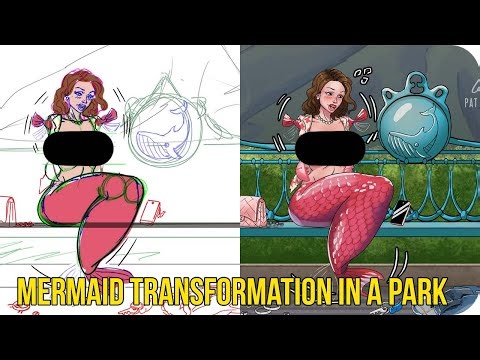 Mermaid Transformation in a Park - Commissions OPEN