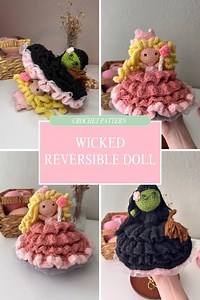 Wicked Reversible Doll Pattern - Etsy UK