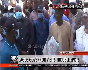 #ENDSARS Gov Sanwo Olu visit aftermath attacked on 👑 Oba of Lagos Palace | បៃតង Green