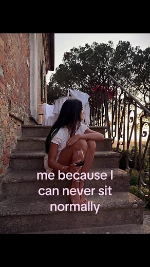 I Can't Sit Normally — relatable girl sitting awkwardly