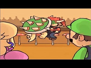 Mario and Bowser kiss
