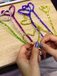 Blue Pipe Cleaners, 100PCS Glitter Pipe Cleaners for Craft, Chenille Stems Craft Supplies & Materials, Colored Pipe Cleaners for DIY Art and Craft Projects - 12 Inch