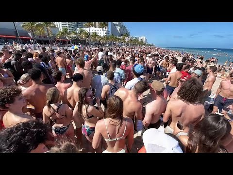 Spring Break Wild Beach Party Scenes Live From Ft Lauderdale!