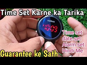 How to Set time in adidas Digital watch, Adibas Sport Watch Set time,Digital Watch Time set kare