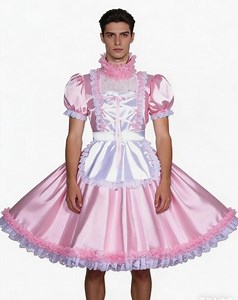French Maid Girl Sisi Can Lock Pink Satin Dress Cosplay Costume Customization - Etsy UK
