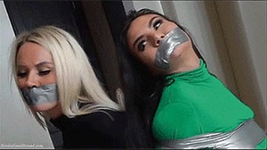 Amber & Jersey in: FireBrand StakeOut Babes Should Have Stayed Put - Now They're Boob-Banded Hostages in Frantic Peril! (WMV) | Clips4sale