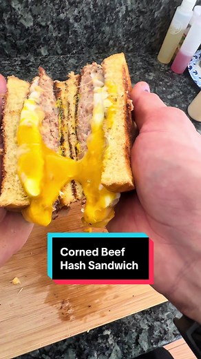 The Perfect corned beef hash sandwich 🥪🔥