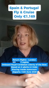 7 night Spain & Portugal fly cruise from €1169pp  ️ Departing:...